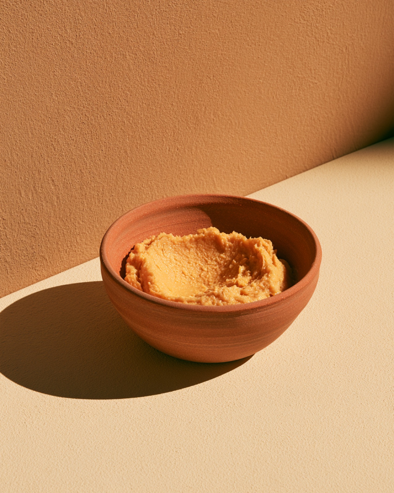 Miso paste in a terracotta bowl